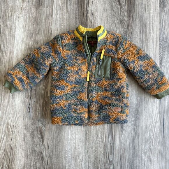Seven For All Mankind‎ Jacket Size 18 Months Fleece Sherpa Camouflage Boys Coat - Picture 1 of 4